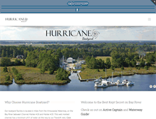 Tablet Screenshot of hurricaneboatyard.com